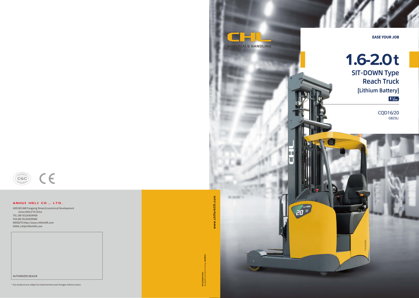 G2 1.6-2t Reach Truck