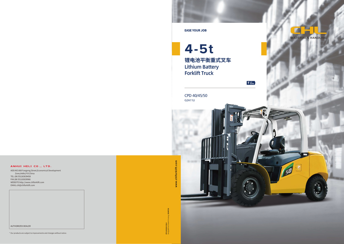 G2 4-5t Elektrikli Forklift